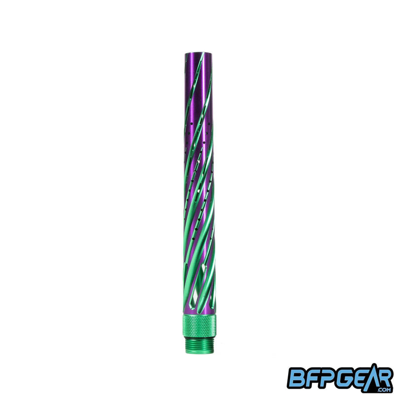 The HK Army S63 Elite barrel tip with the Orbit milling in purple and green.