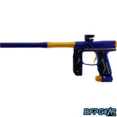 The Empire Axe 2.0 in blue and gold facing the left.