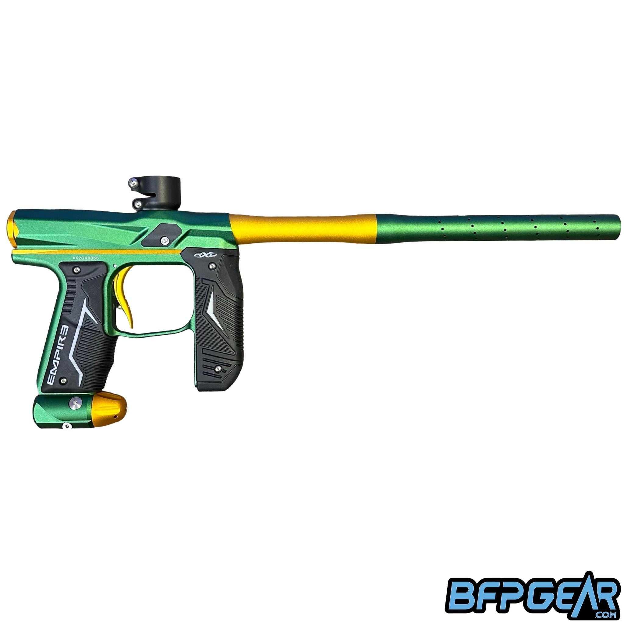 Empire Axe 2.0 Paintball Gun - Dust Green / Dust Gold CS