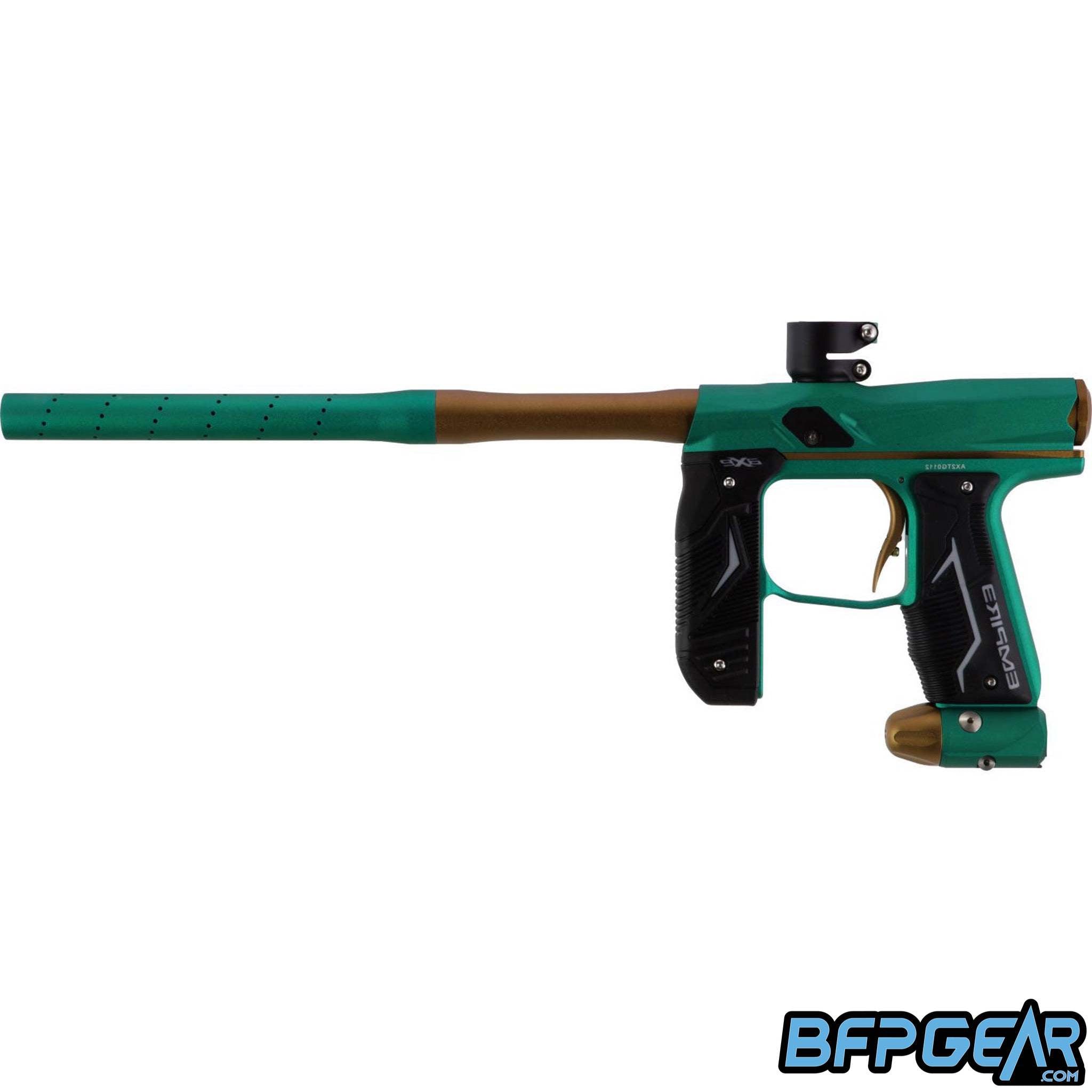 The Empire Axe 2.0 in Dust Mint and bronze facing the left.