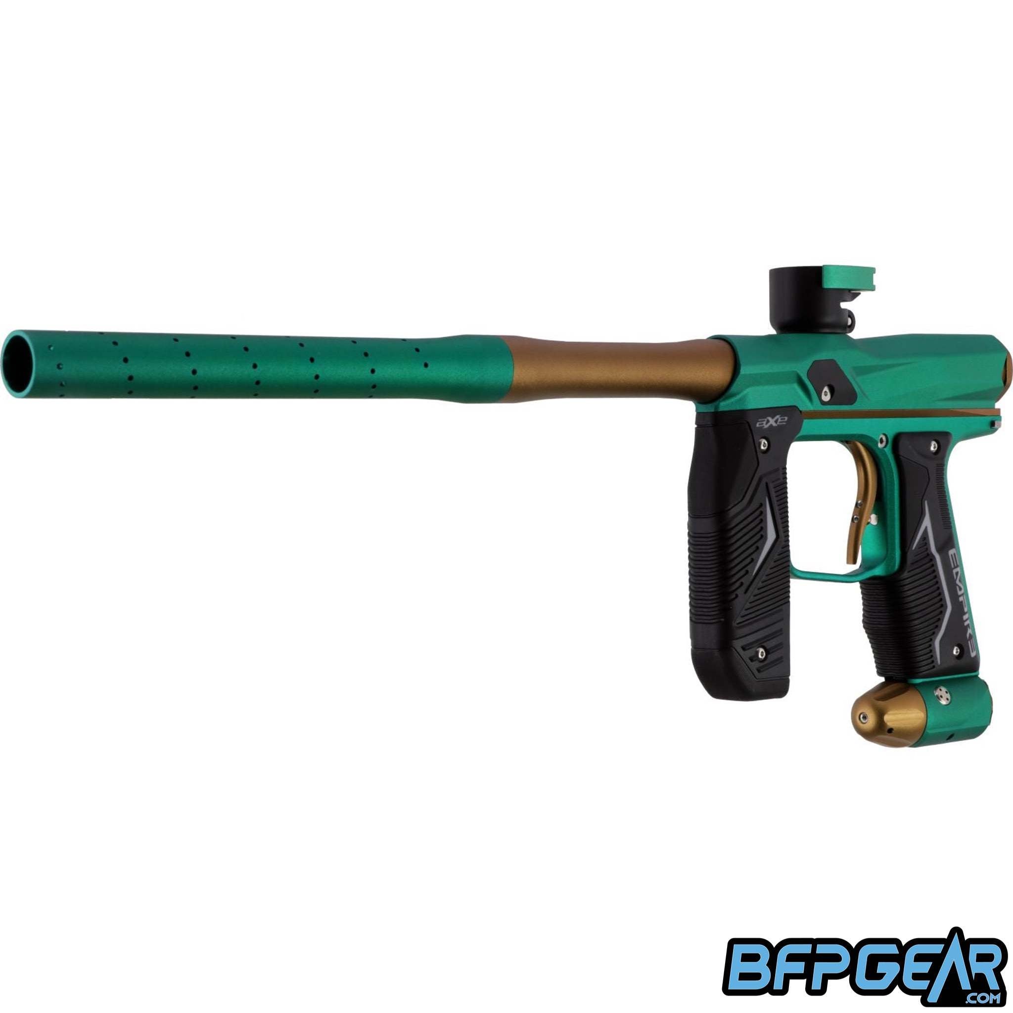 The Empire Axe 2.0 in Dust Mint and bronze facing the left at an angle.