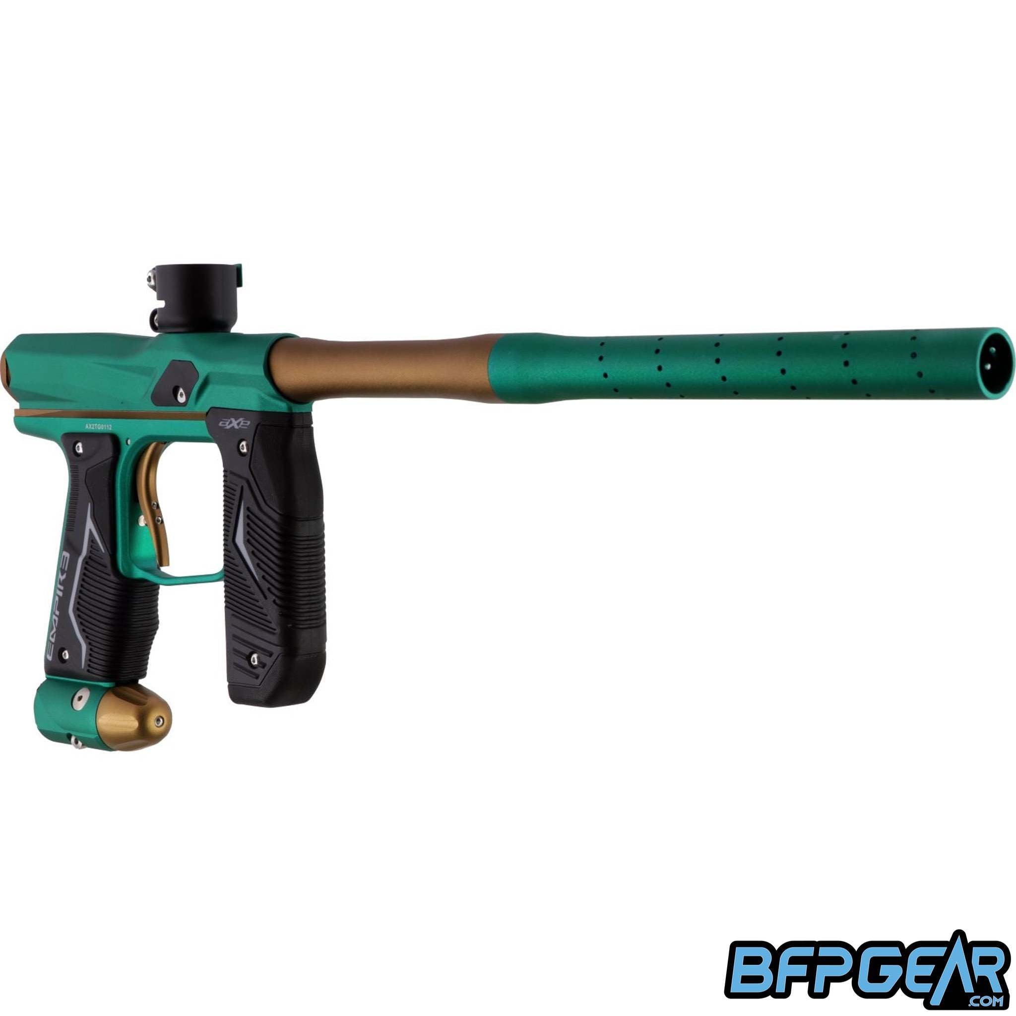 The Empire Axe 2.0 in Dust Mint and bronze facing the right.