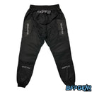 The back of the black and grey Empire CMDR Paintball joggers.