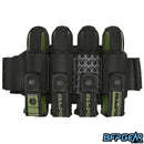 The Empire Compressor Paintball harness in the sage color way. Pod capacity is 4+7 and can hold up to 11 pods.