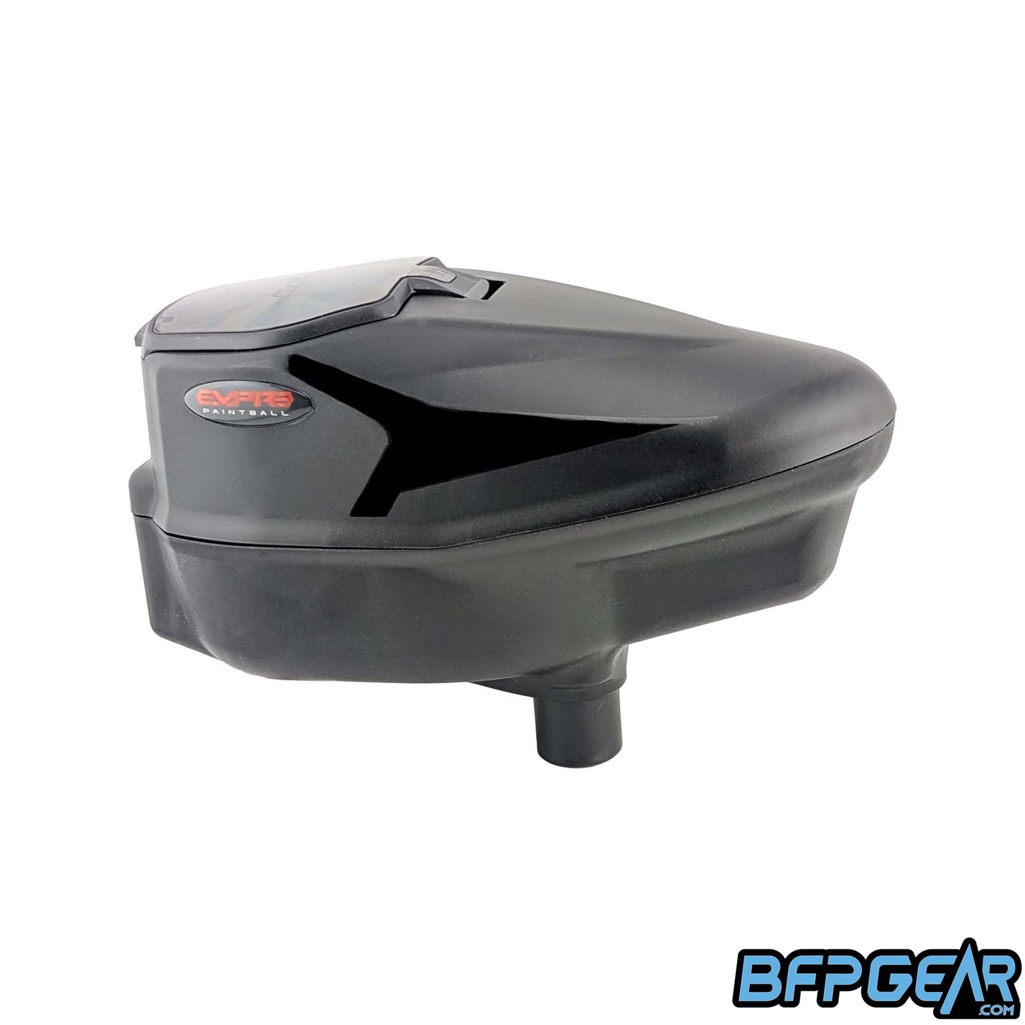 Halo Pro paintball loader hopper with low profile design and JT Triad speed feed for fast reloads and tournament play
