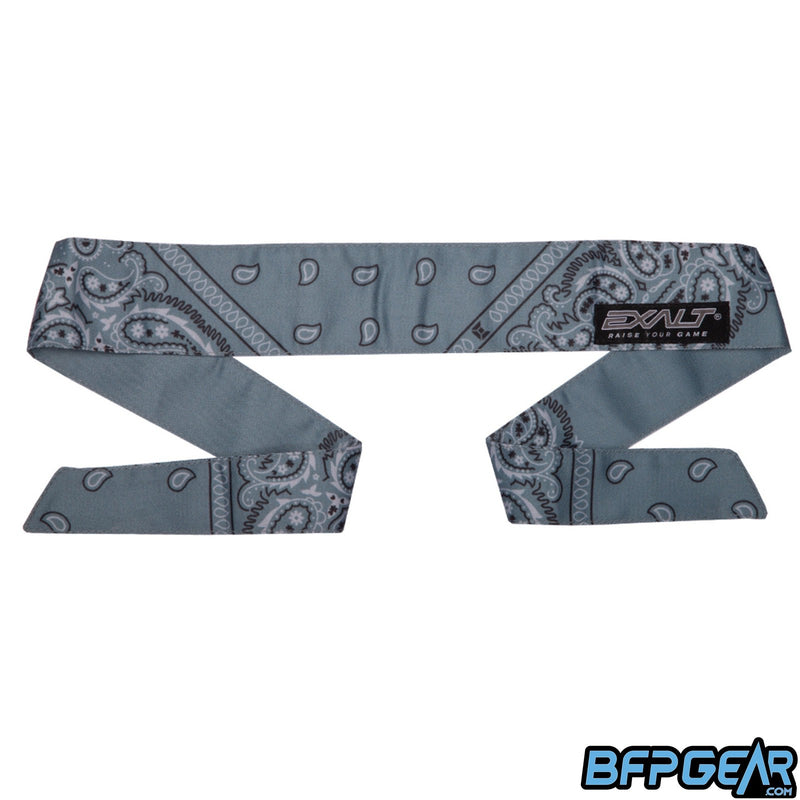Exalt headband with the Bandana V2 pattern in grey.