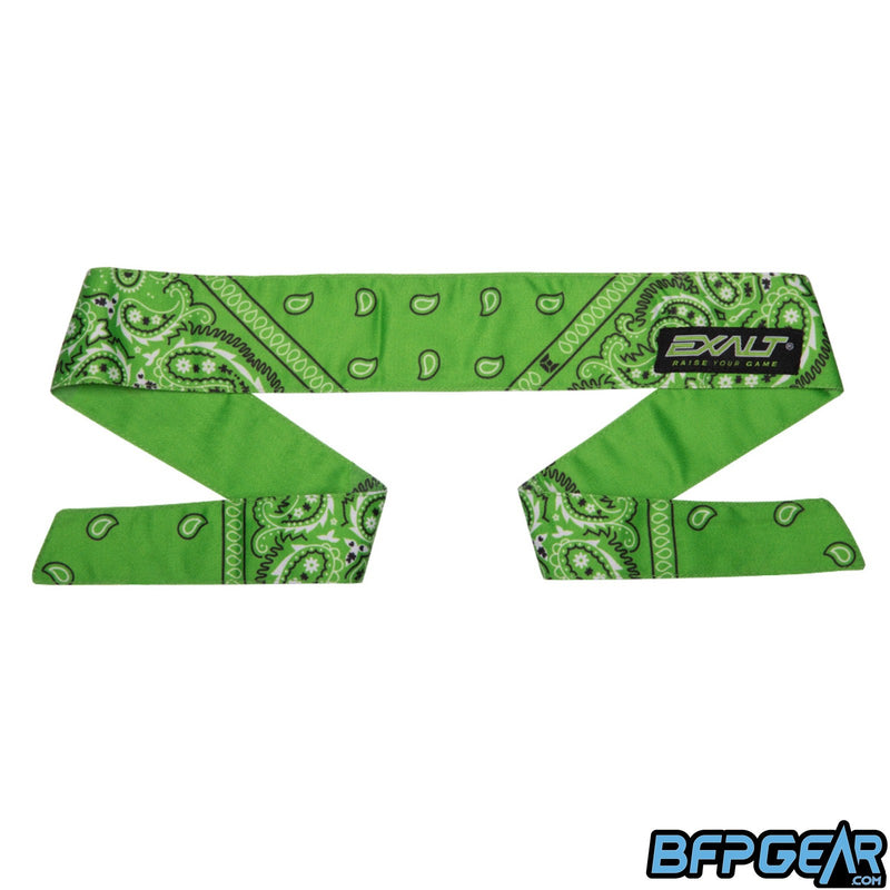 Exalt headband with the Bandana V2 pattern in lime.