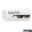 The Exalt Gun Graffiti Band in the Thug Life style. Fits S63 and Shaft FL barrel backs.