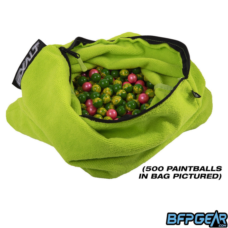 You can use the Exalt microfiber bag to clean off oily paint, or if you have a paintball break in the bag.