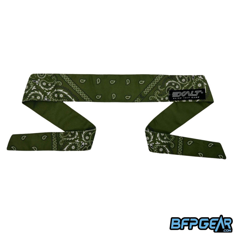 Exalt headband with the Bandana V2 pattern in olive.