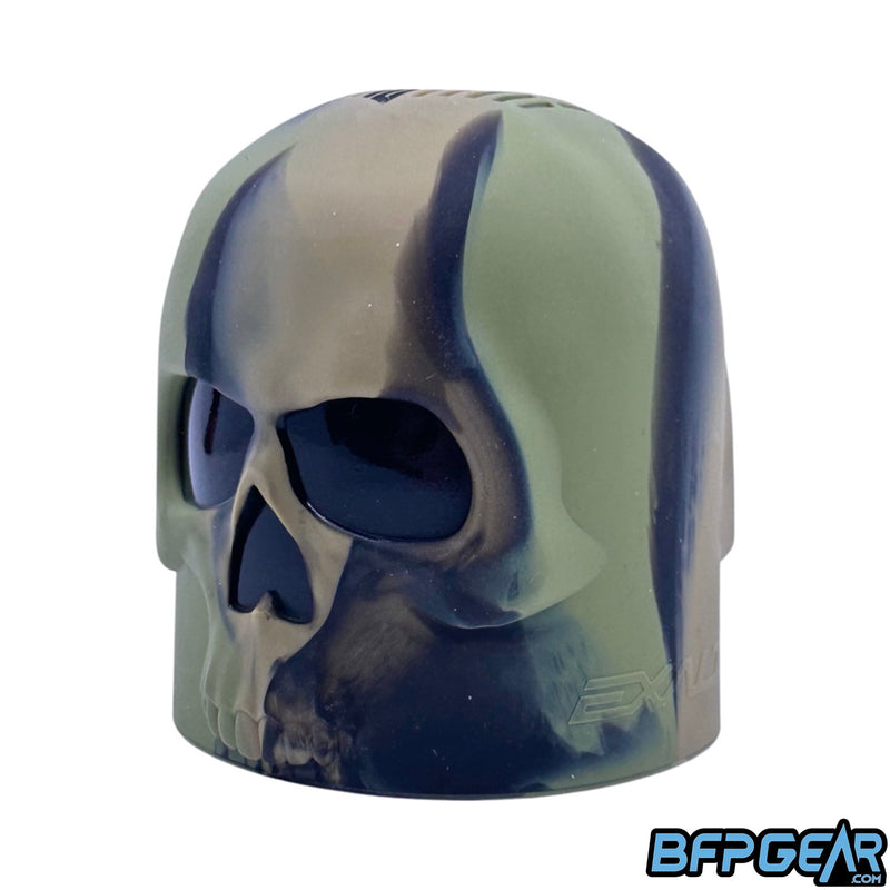 The Exalt Skull Tank Cover in the jungle swirl color.