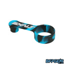 The Exalt Paintball Fill Nipple cover in the blue swirl pattern.