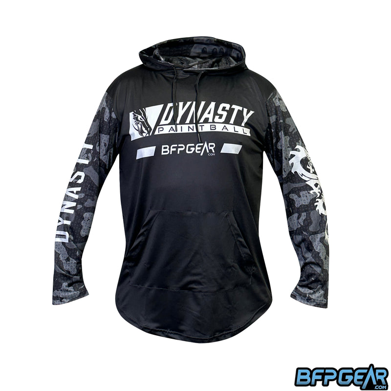The Dynasty Paintball drift hoodie in Black Marble.
