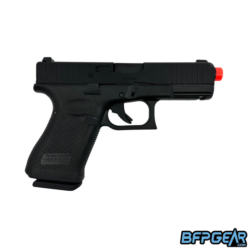 The Glock G19 Gen 5 gas blow back airsoft pistol.