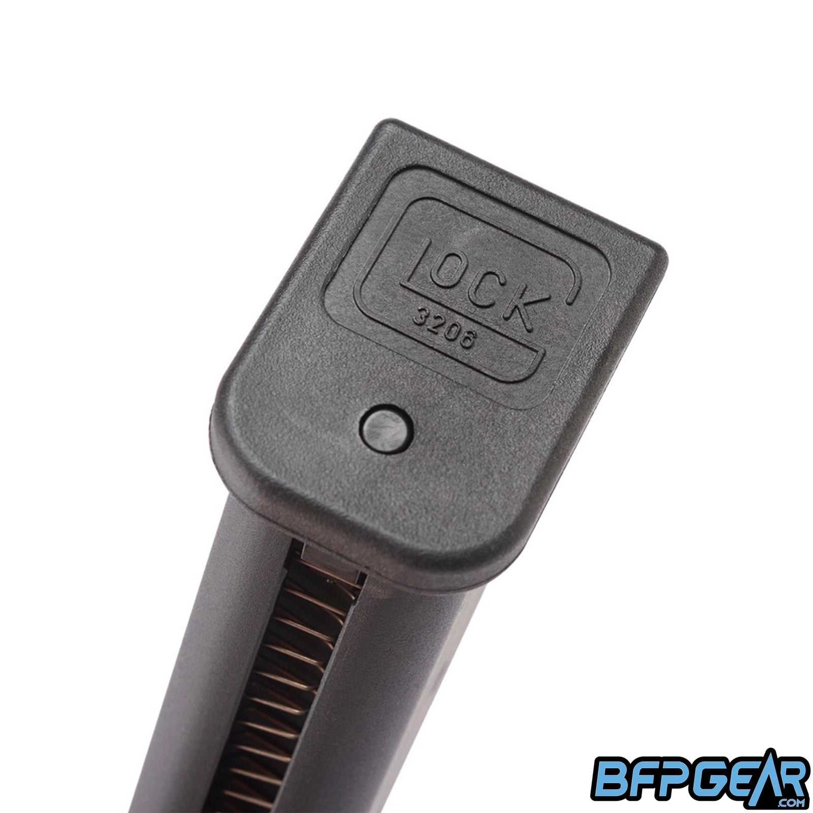 The bottom of the G18 extended magazine