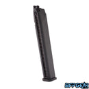 The Glock G18 Gen 3 extended magazine. Takes green gas and holds 50 BB's.