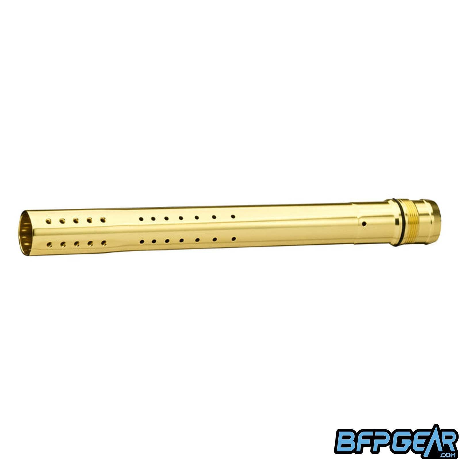 The Dye ULI Barrel tip in gloss gold, 14 inch length.