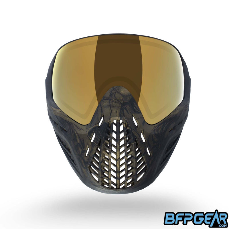 Virtue VIO Ascend Paintball Mask - Gold Skull LE