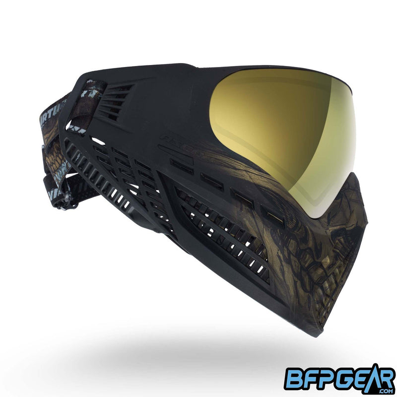 Virtue VIO Ascend Paintball Mask - Gold Skull LE