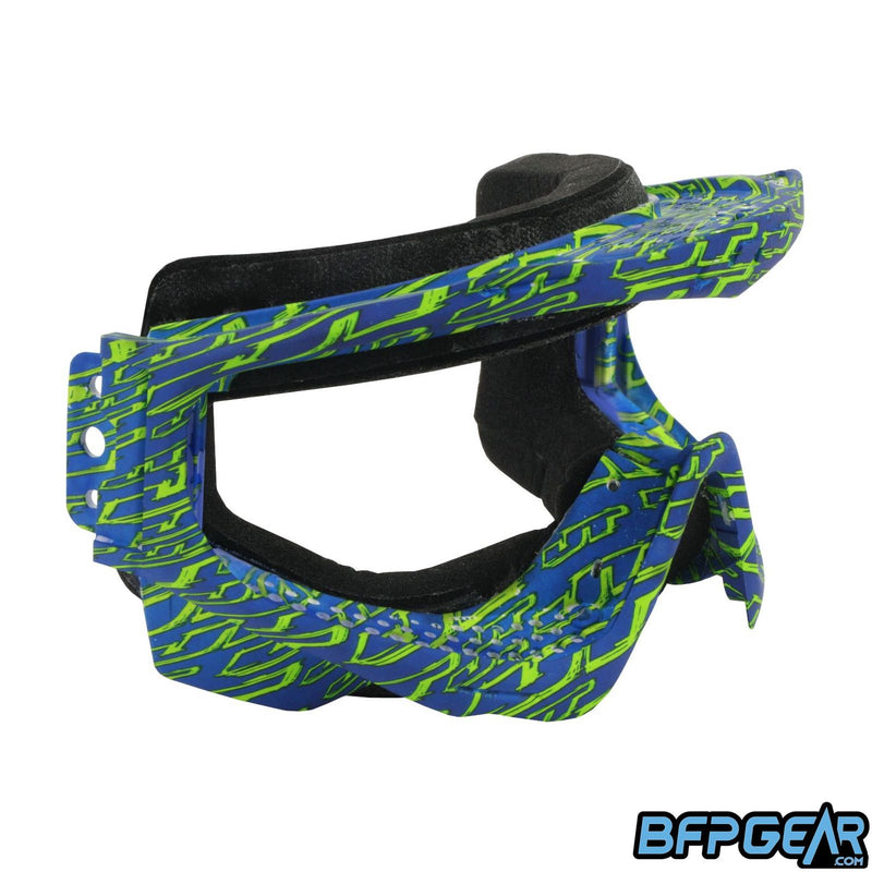The JT ProFlex goggle frame in the limited edition Grunge Green/Navy color way. 