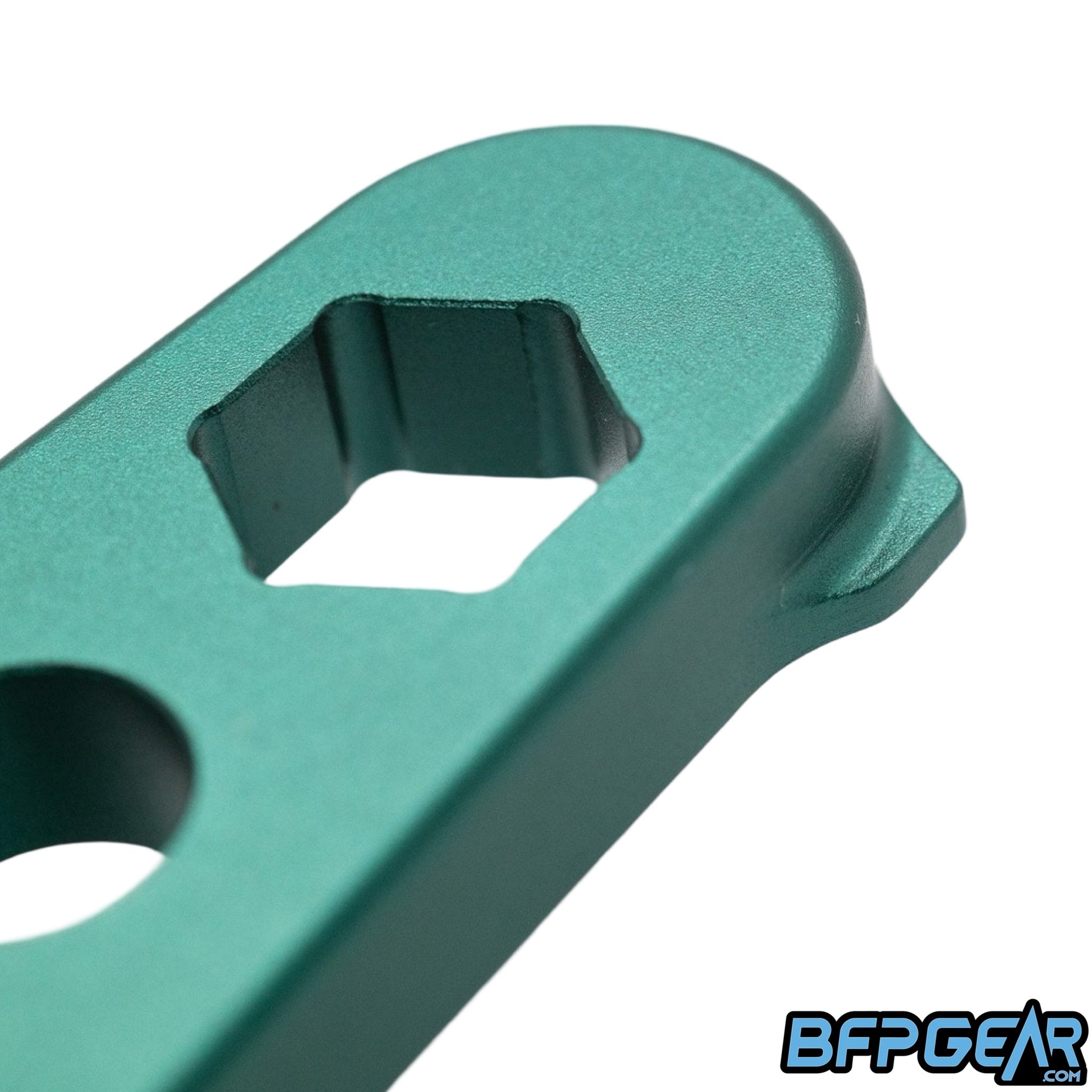 The Ultimate Tank Tool also comes with a small flat edge at the end of the tool. This can be used to open up cases of paint, or can be used as a makeshift flathead.