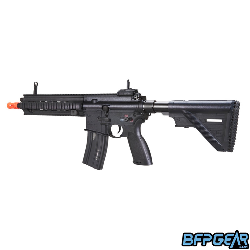 The H&K 416 A5 competition AEG airsoft rifle in black.