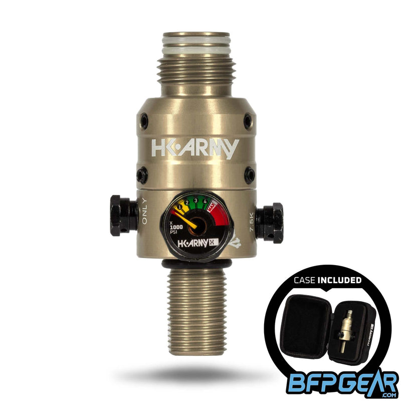 The HK Army Aerolite Pro Regulator in gold.