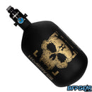 The HK Army Alpha 68ci air tank in the Doom Midas pattern. Color way is black and gold. Comes with a pro reg in black.