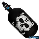 The HK Army Alpha 77ci air tank with a Pro V2 regulator in the Doom Ghost pattern. Color way is black and white.