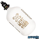 The HK Army Alpha 68ci air tank in the Summit pattern. Color way is white and gold. Comes with a pro reg in black.