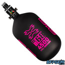 The HK Army Alpha Air 68ci air tank with the HP8 regulator in the Viper pattern. The bottle is black and neon pink.