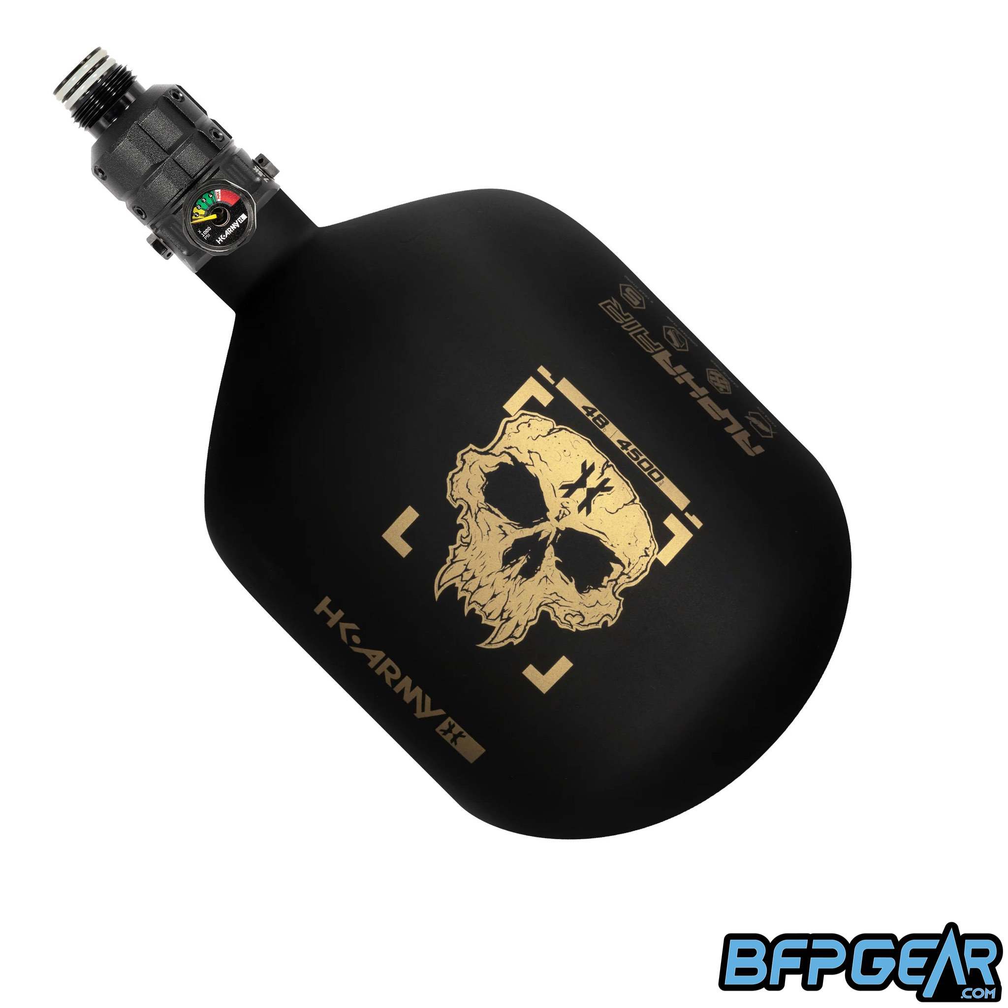The HK Army Alpha Air 48ci tank with Turbine Pro Regulator in the Doom Midas colorway.