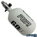 The HK Army Alpha 68ci air tank in the Blizzard pattern. Color way is white and black. Comes with a pro reg in silver.