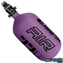 The HK Army Alpha Air 77ci air tank with the HP8 regulator in the Haze pattern. The bottle is purple and black.