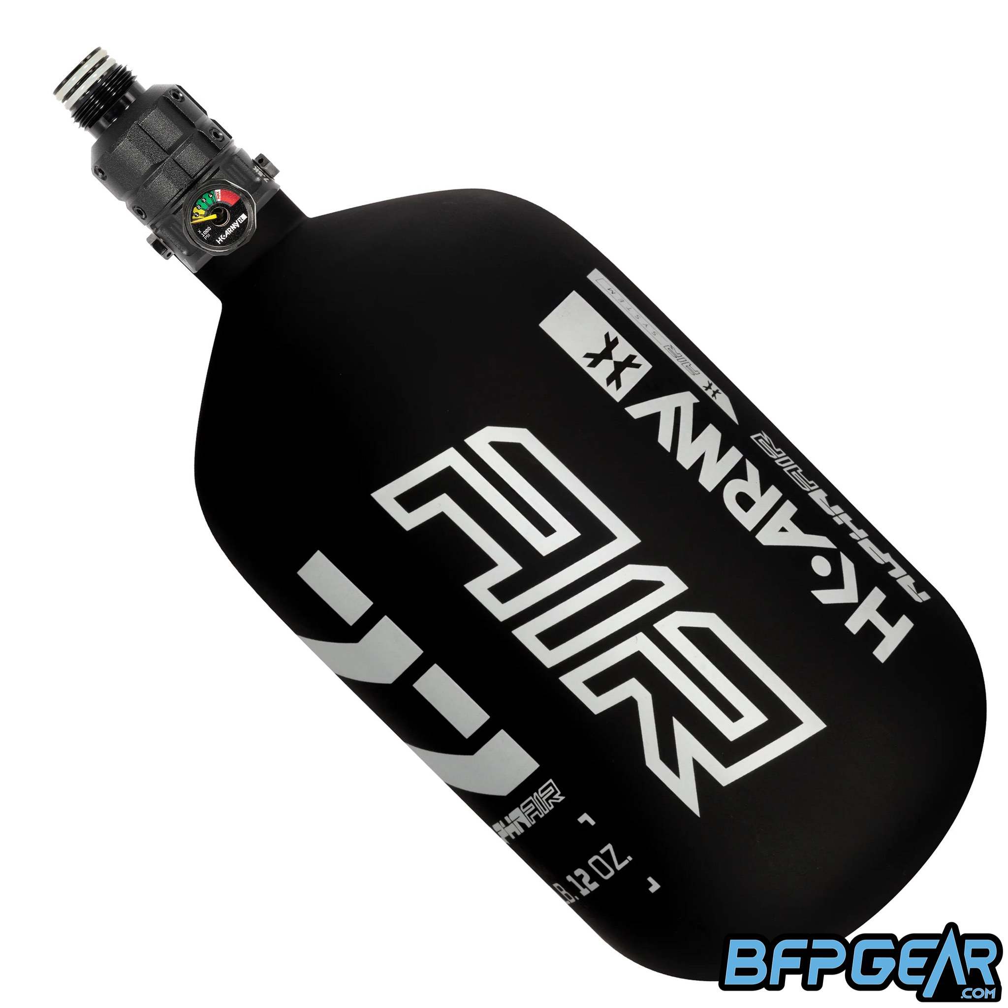 The HK Army Alpha Air 77ci tank with Turbine Pro Regulator in the Shadow colorway.