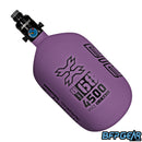 The HK Army Alpha 68ci air tank in the Haze pattern. Color way is purple and black. Comes with a pro reg in black.