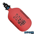 The HK Army Alpha 68ci air tank in the Ignite pattern. Color way is red and black. Comes with a pro reg in black.