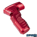 Another angled view of the HK Army CS2/CS3 aluminum grip in red.