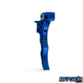 The HK Army Etha2/Etha3 trigger in blue, grim style. This trigger is shaped like a traditional double trigger found on older style markers.