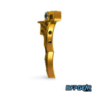 The HK Army Etha2/Etha3 trigger in gold, grim style. This trigger is shaped like a traditional double trigger found on older style markers.