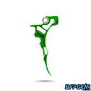 The side profile of the HK Army Death Blade trigger for the ETHA 2/ETHA 3 in the Grim style. This shows off the cuts made in the trigger to keep it extremely light weight, and shows off the double trigger style you get.