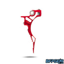 The side profile of the HK Army Death Blade trigger for the ETHA 2/ETHA 3 in the Reaper style. This shows off the cuts made in the trigger to keep it extremely light weight, and shows off the staggered style you get.