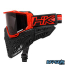 The HK Army RMX Goggle system in red, facing the left.