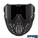 The HK Army RMX Goggle system in black, facing the front.