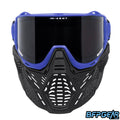 The HK Army RMX Goggle system in blue, facing the front.