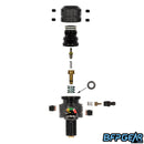 Turbine Pro Regulator with shims, O-rings, and rebuild kit components.