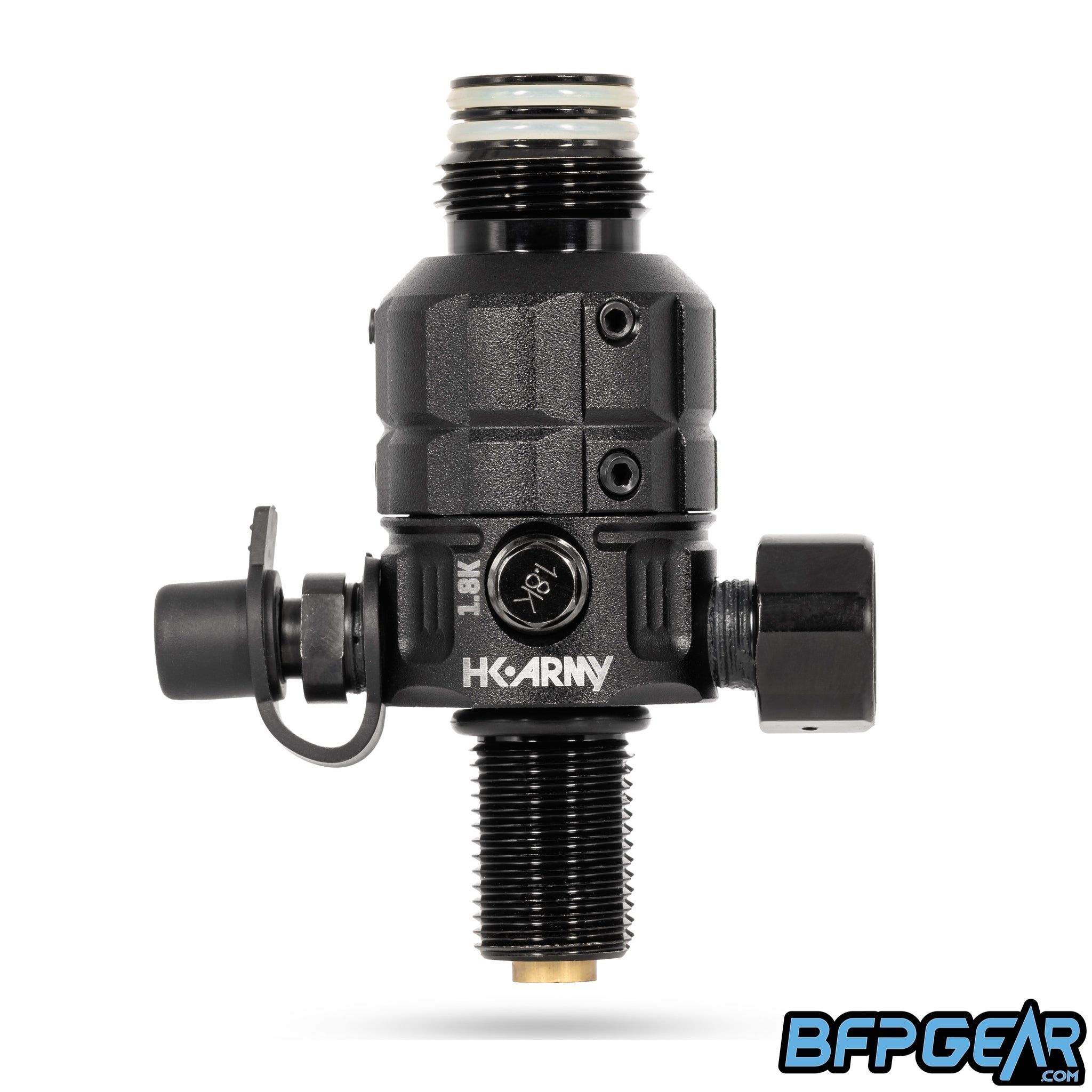 Rotational 360° cap with dual O-rings for precision alignment.