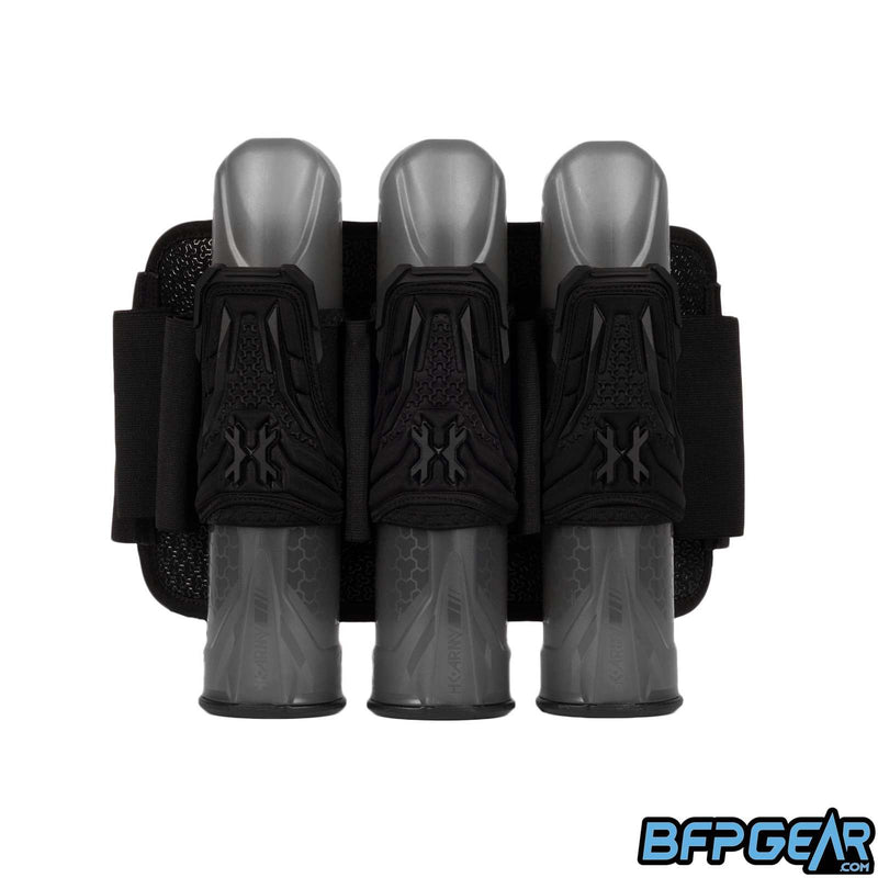 The HK Army Zero G LITE Harness in all black, 3+2 configuration.