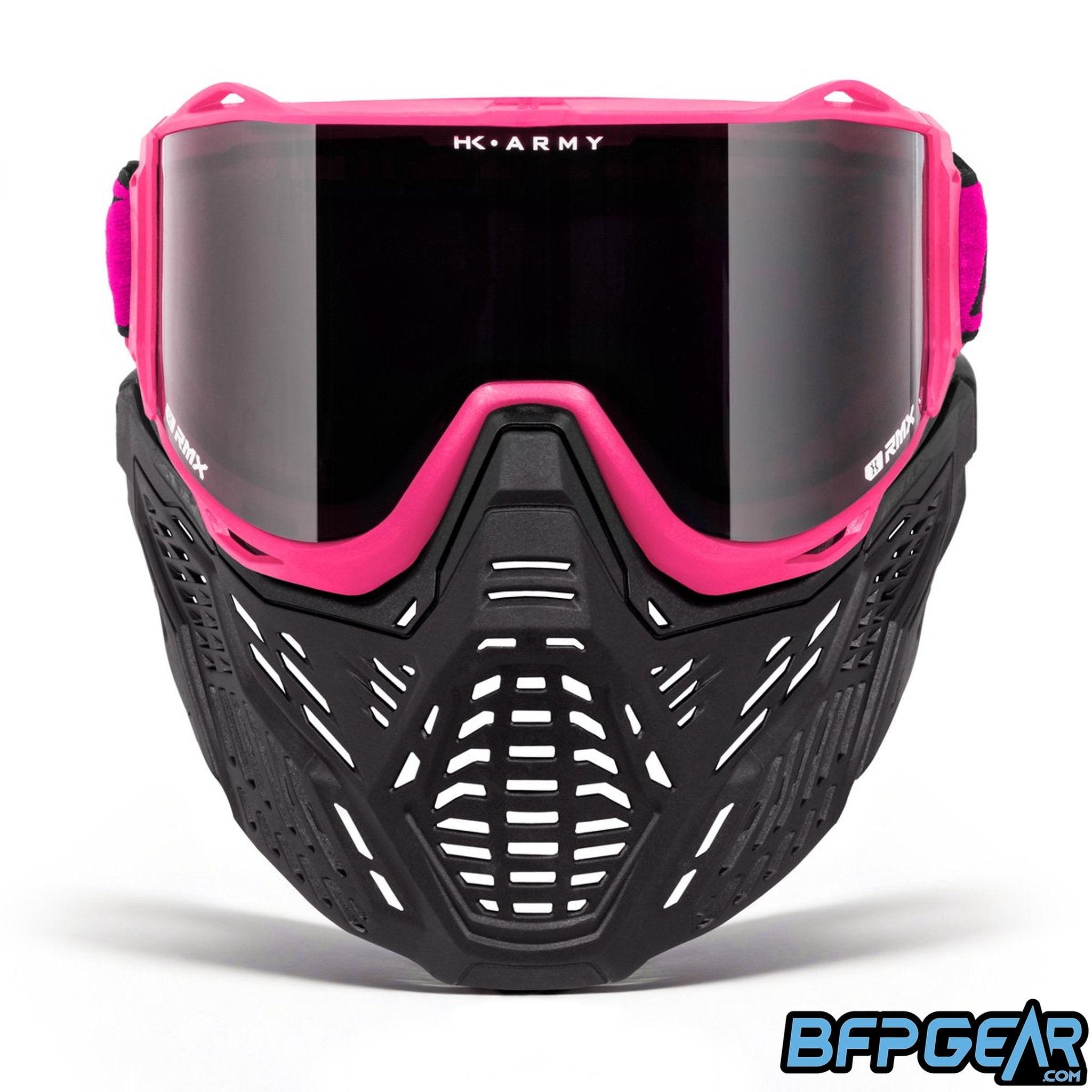 The HK Army RMX Goggle system in neon pink.