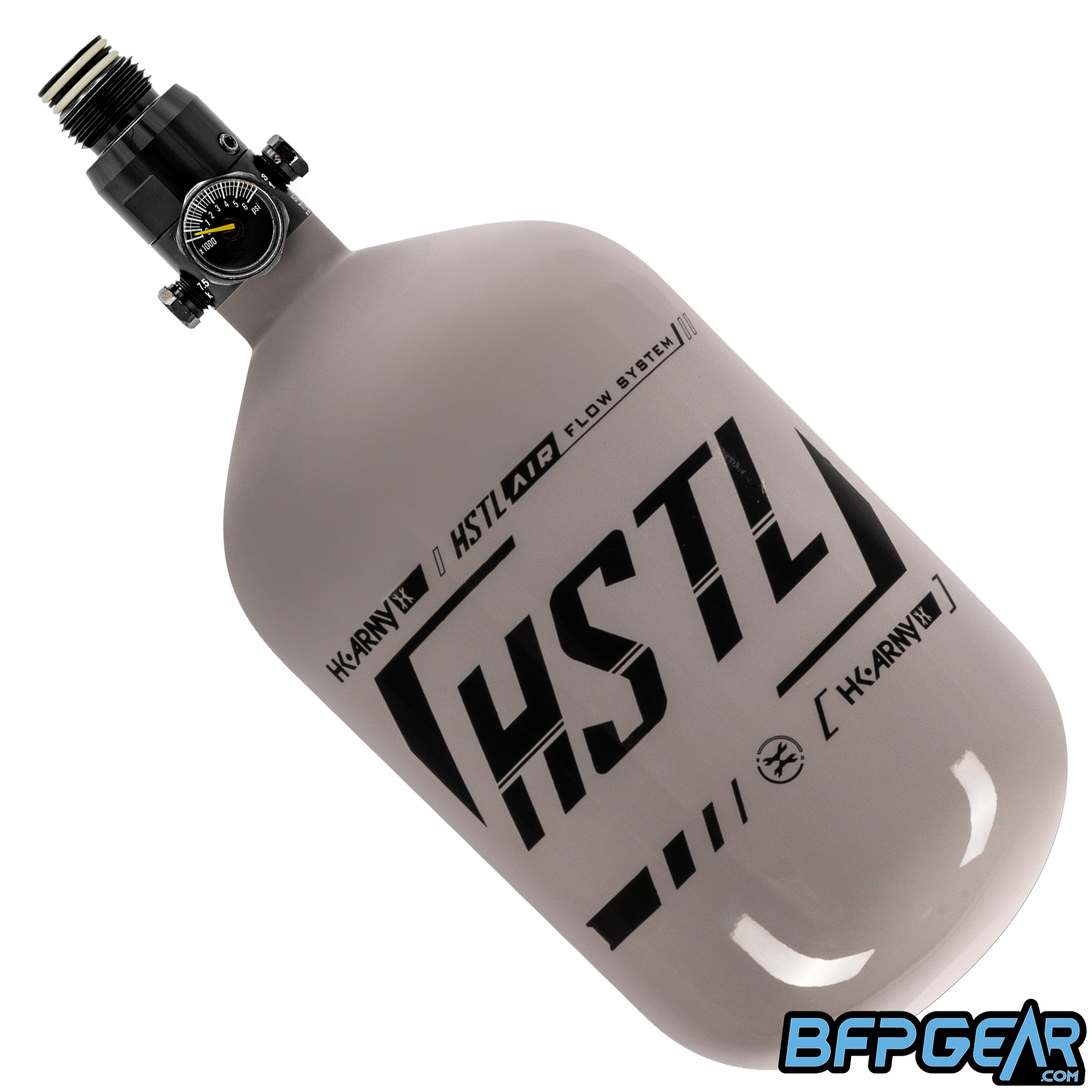 HK Army HSTL 68ci air tank in grey and black.